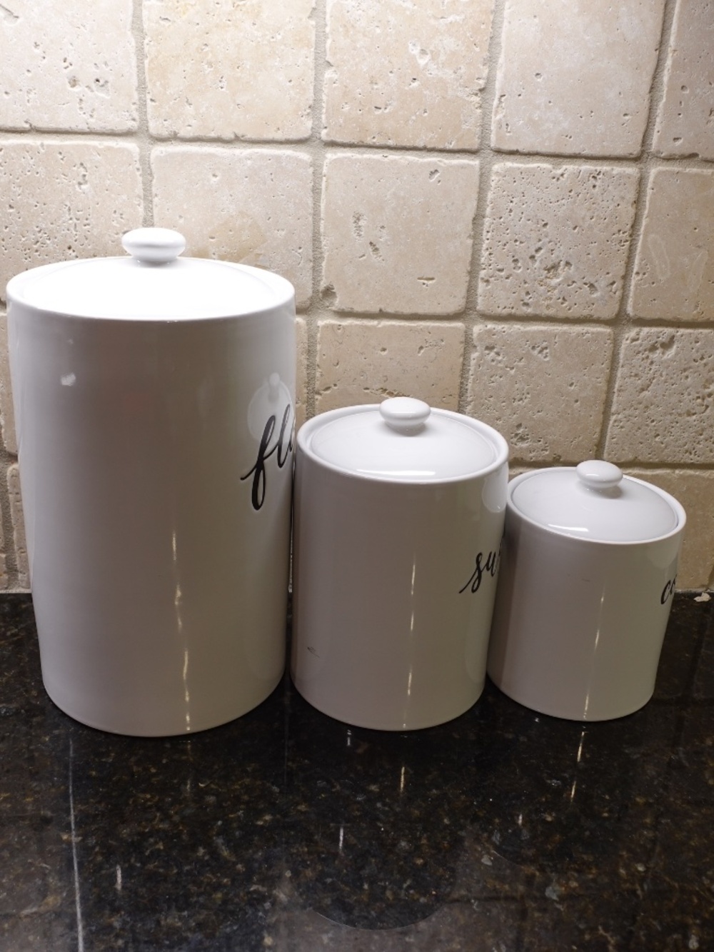 Kitchen Coffee, Flour, and Sugar containers. - Picture 3 of 5